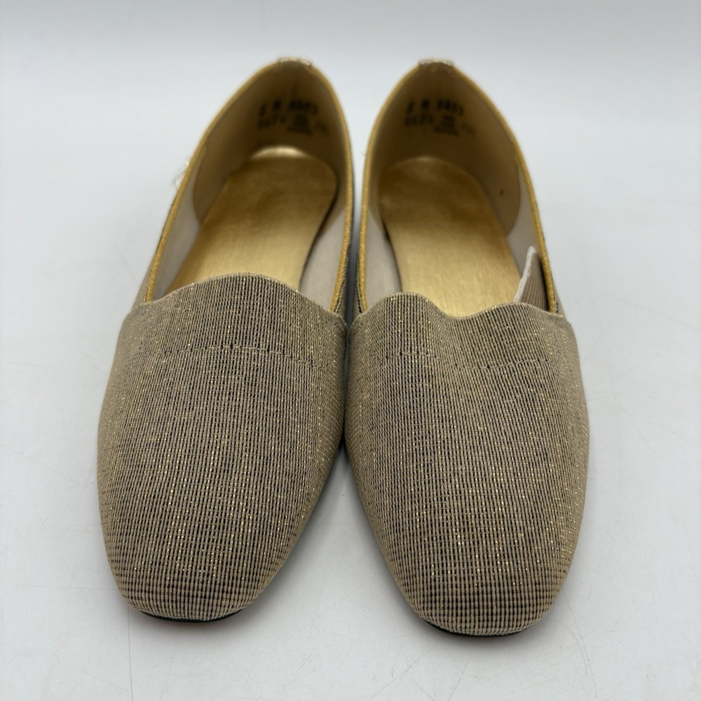 Beacon USA Womens 8M Sparkle Champagne Loafers‎ Low Heel NOS Vintage - Picture 2 of 7